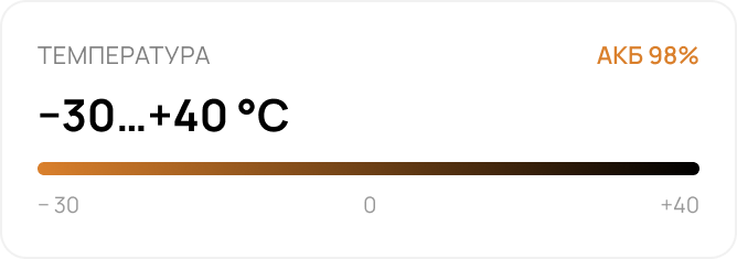Работа при −30 °C