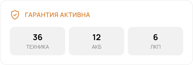 Гарантия 36 месяцев